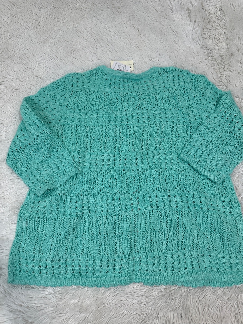 🥕 NWT Christopher & Banks Crochet Cardigan Sweater - Picture 2 of 4